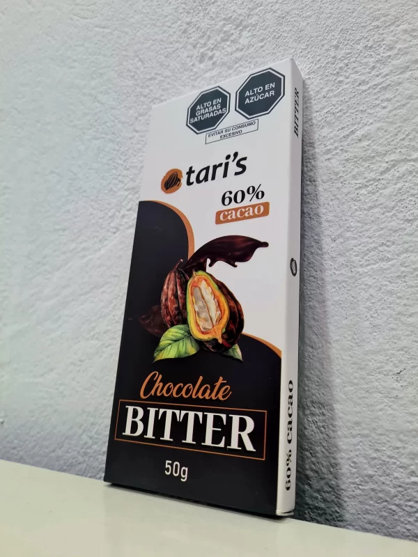 Chocolate bitter 60% cacao, 45g - Imagen 2