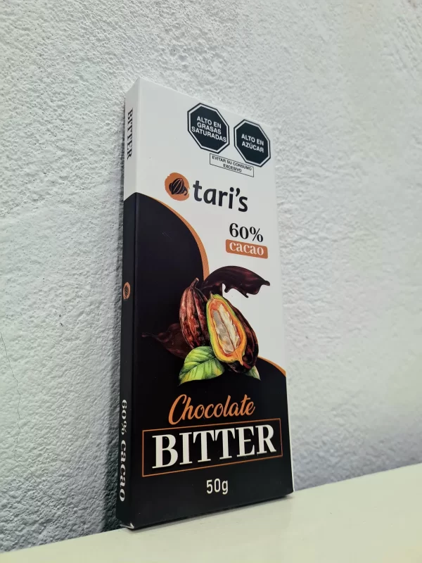 Chocolate bitter 60% cacao, 45g - Imagen 3